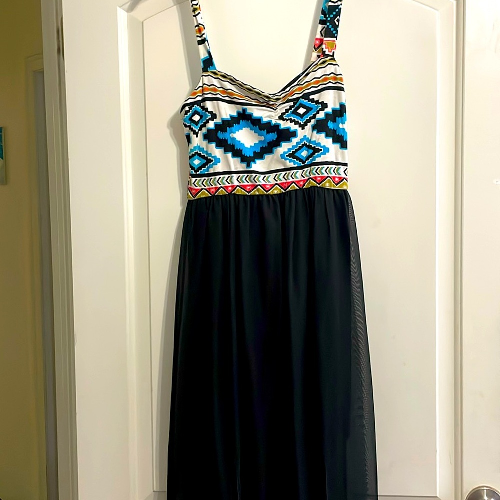 Y2K Patterned High Low dress